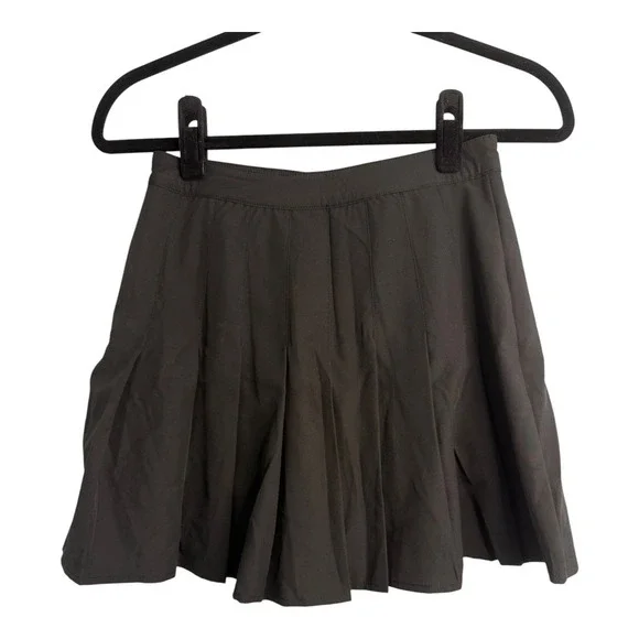 Halara Flat Front Pleated Mini 2-in-1‎ Tennis Skirt Black NWT XS NWT - Picture 2 of 9